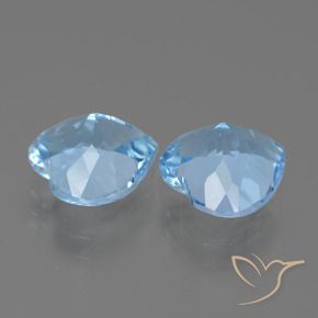 Gemme di Topazio Blu svizzero naturale da 5.68 ct, Cuore, VVS