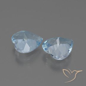 Gemme di Topazio Blu svizzero naturale da 5.33 ct, Cuore, VS