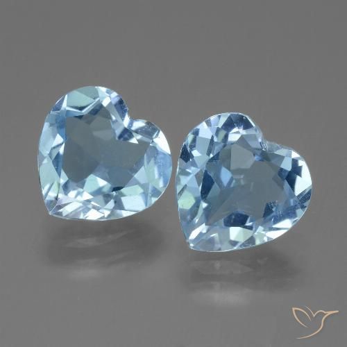 5.61ctw Naturale Blu svizzero Topazio, Cuore, VVS