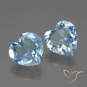 Gemme di Topazio Blu svizzero naturale da 5.61 ct, Cuore, VVS