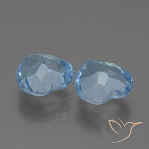 Gemme di Topazio Blu svizzero naturale da 5.61 ct, Cuore, VVS