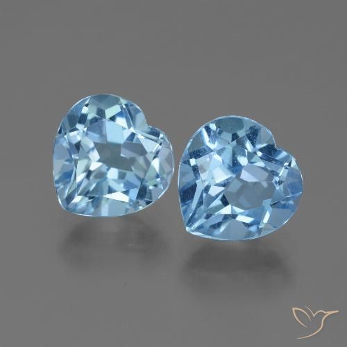 6.27ctw Naturale Blu svizzero Topazio, Cuore, VVS