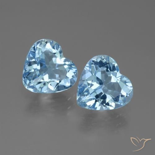 5.44ctw Naturale Blu svizzero Topazio, Cuore, VVS