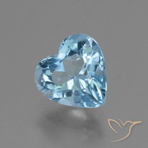 Topazio Blu svizzero naturale da 3.22 ct, Cuore, VVS