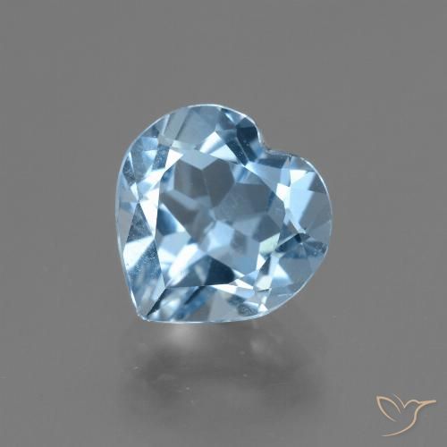 3.03ct Naturale Celeste Topazio, Cuore, VVS