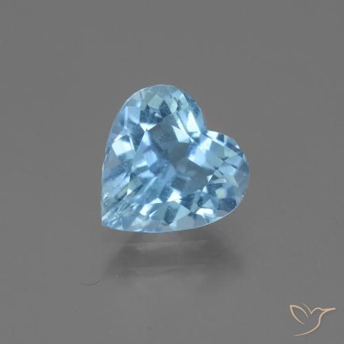 2.63ct Naturale Celeste Topazio, Cuore, VS