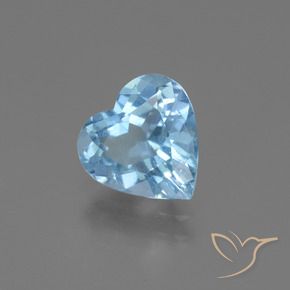 Topazio Celeste naturale da 2.63 ct, Cuore, VS