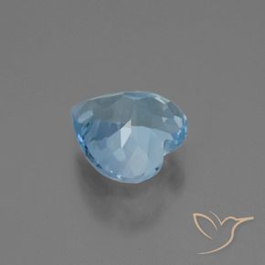 Topazio Celeste naturale da 3.18 ct, Cuore, VVS