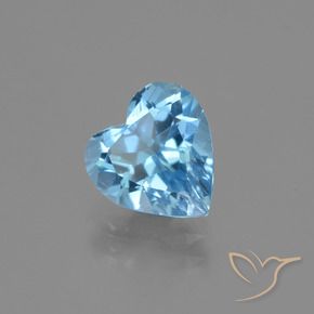 Topazio Blu svizzero naturale da 2.67 ct, Cuore, VS