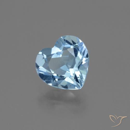 Topazio Blu svizzero naturale da 2.53 ct, Cuore, VVS