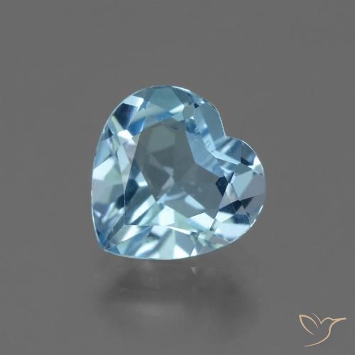 Topazio Blu svizzero naturale da 2.76 ct, Cuore, VVS