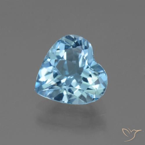 2.44ct Naturale Celeste Topazio, Cuore, VVS