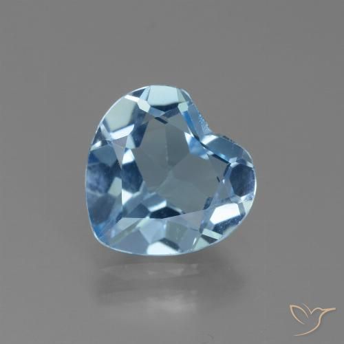 2.58ct Naturale Blu svizzero Topazio, Cuore, VVS
