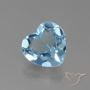 Topazio Blu svizzero naturale da 2.58 ct, Cuore, VVS