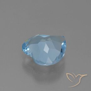 Topazio Blu svizzero naturale da 2.58 ct, Cuore, VVS