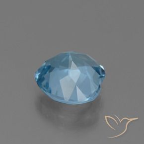 Topazio Celeste naturale da 3.11 ct, Cuore, VVS