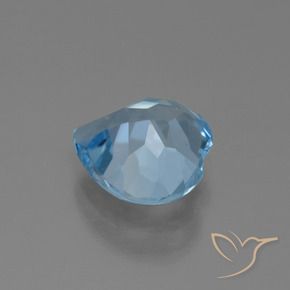 Topazio Celeste naturale da 2.72 ct, Cuore, VVS