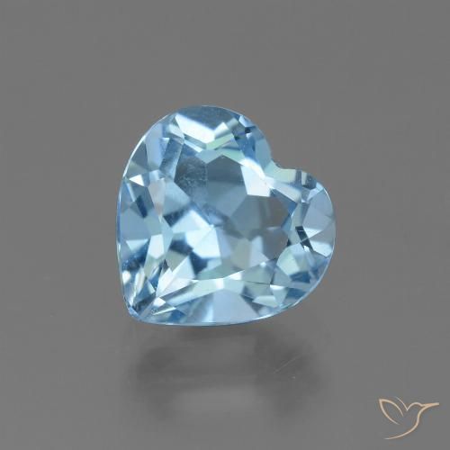 3.08ct Naturale Celeste Topazio, Cuore, VVS