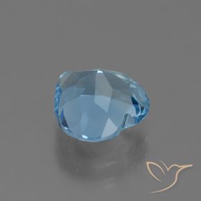 Topazio Celeste naturale da 3.08 ct, Cuore, VVS