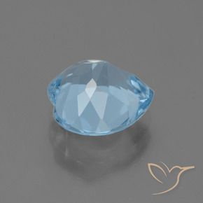 Topazio Celeste naturale da 3.19 ct, Cuore, VVS