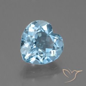 Topazio Blu svizzero naturale da 3.11 ct, Cuore, VVS