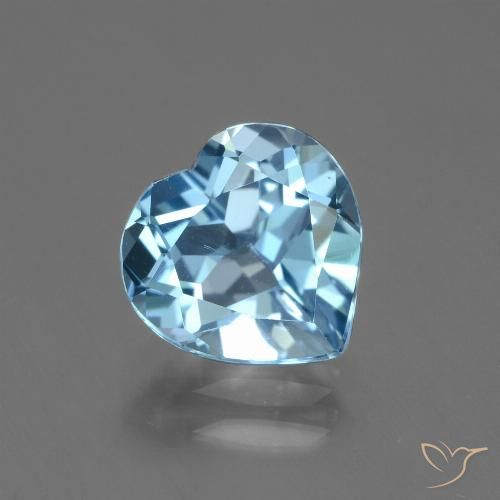 2.71ct Naturale Celeste Topazio, Cuore, VVS