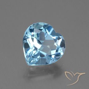Topazio Celeste naturale da 2.71 ct, Cuore, VVS
