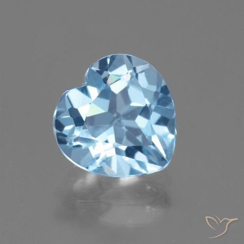 3.01ct Naturale Celeste Topazio, Cuore, VVS