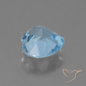 Topazio Celeste naturale da 3.01 ct, Cuore, VVS