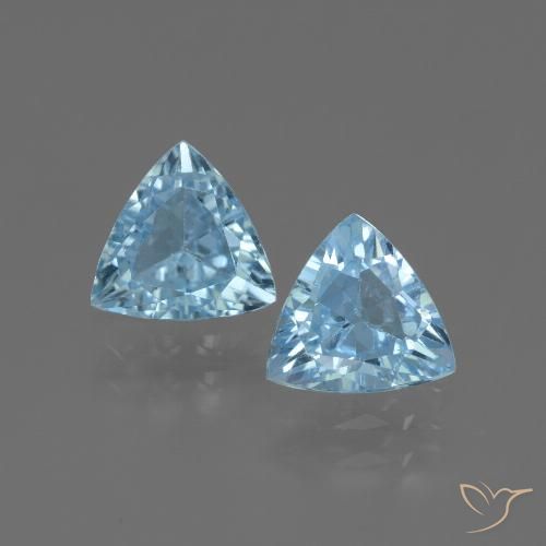 2.48ctw Naturale Celeste Topazio, Taglio trillion, VS