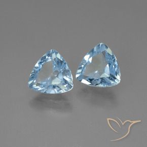Gemme di Topazio Blu svizzero naturale da 2.50 ct, Taglio trillion, VS