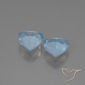 Gemme di Topazio Blu svizzero naturale da 2.50 ct, Taglio trillion, VS
