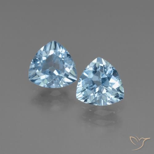 2.54ctw Naturale Celeste Topazio, Taglio trillion, VVS-VS