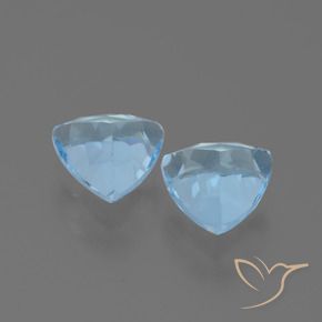 Gemme di Topazio Blu svizzero naturale da 2.84 ct, Taglio trillion, VVS-VS