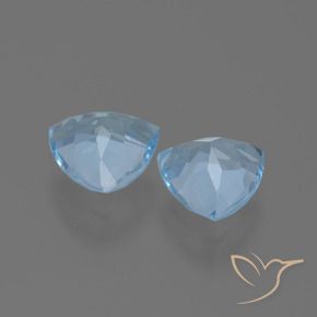 Gemme di Topazio Blu svizzero naturale da 2.58 ct, Taglio trillion, VVS-VS