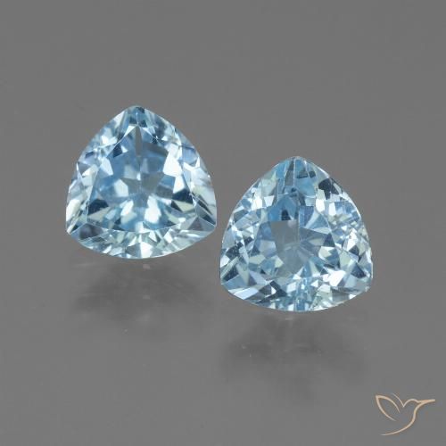 2.94ctw Naturale Blu svizzero Topazio, Taglio trillion, VVS-VS