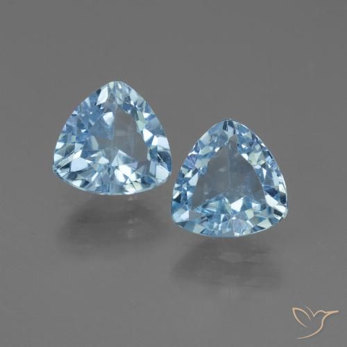 2.68ctw Naturale Celeste Topazio, Taglio trillion, VS