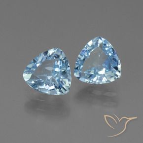Gemme di Topazio Celeste naturale da 2.68 ct, Taglio trillion, VS