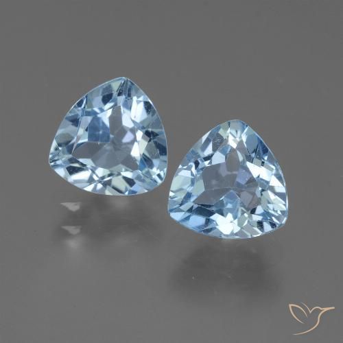 2.96ctw Naturale Blu svizzero Topazio, Taglio trillion, VS