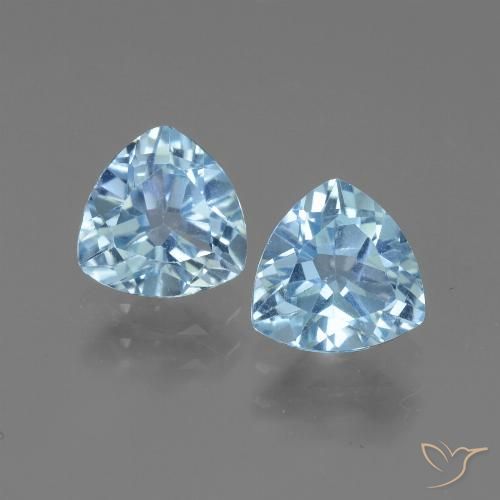 2.89ctw Naturale Blu svizzero Topazio, Taglio trillion, VVS-VS