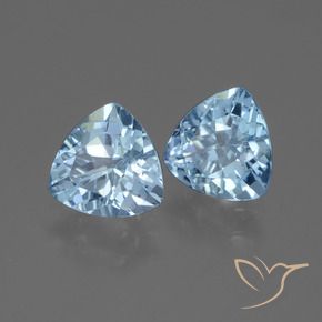 Gemme di Topazio Blu svizzero naturale da 2.78 ct, Taglio trillion, VVS-VS