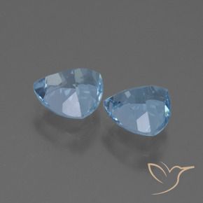 Gemme di Topazio Blu svizzero naturale da 2.78 ct, Taglio trillion, VVS-VS