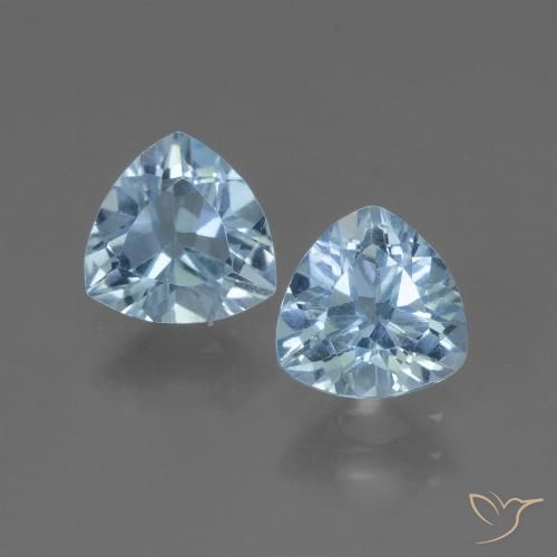 2.78ctw Naturale Celeste Topazio, Taglio trillion, VVS-VS, Photo A