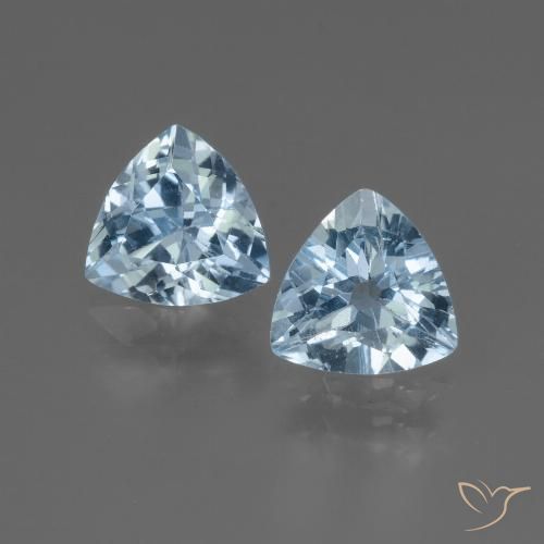 2.54ctw Naturale Celeste Topazio, Taglio trillion, VVS-VS