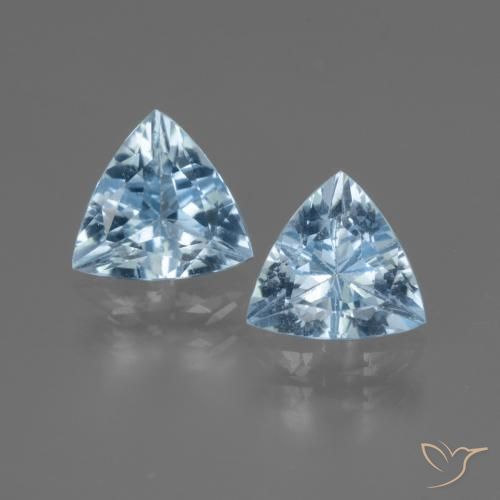 2.57ctw Naturale Celeste Topazio, Taglio trillion, VS
