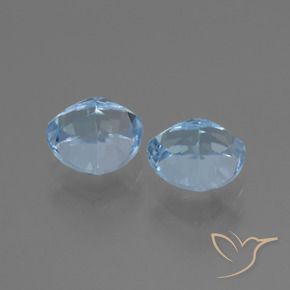 Gemme di Topazio Blu svizzero naturale da 3.16 ct, Taglio trillion, VVS-VS