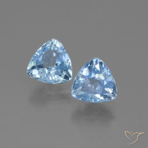 2.83ctw Naturale Celeste Topazio, Taglio trillion, VVS-VS