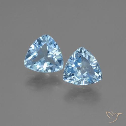 2.56ctw Naturale Celeste Topazio, Taglio trillion, VS