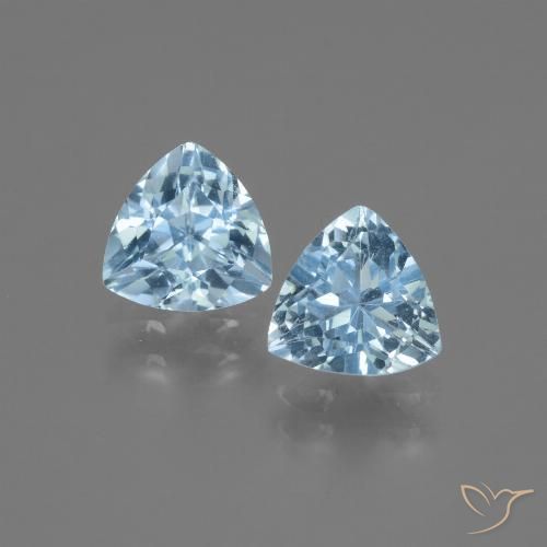 2.94ctw Naturale Celeste Topazio, Taglio trillion, VVS-VS