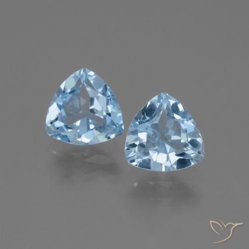 2.83ctw Naturale Blu svizzero Topazio, Taglio trillion, VVS-VS